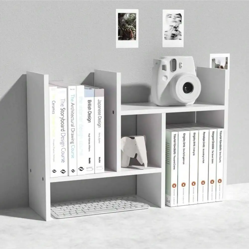 Oaoleer 1SET Desktop Organizer Your Desk Space, Double H Plants Display Shelf, Office Storage Rack Adjustable Stackable For