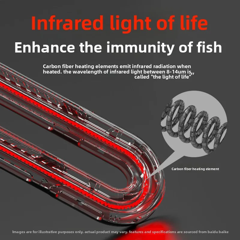Fish tank heating rod automatic frequency conversion constant temperature power saving aquarium heater high power 1000W