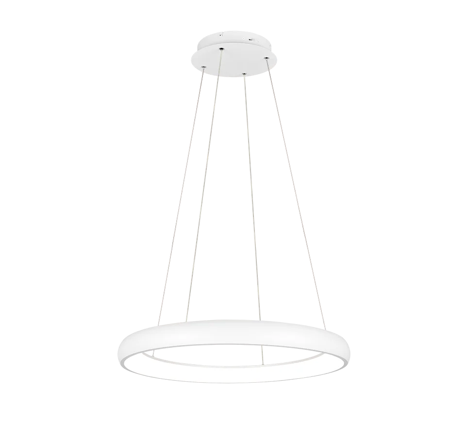 Afbeelding 3: LED hanglamp, metaal, matwit, 75x75x150 cm, Cardona