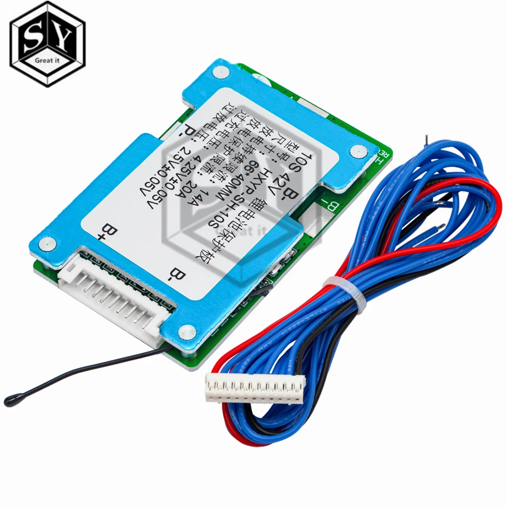 10S 42V 15A BMS Polymer Cell 18650 Lithium Battery Protection Board With Balance Built-in Temperature Control