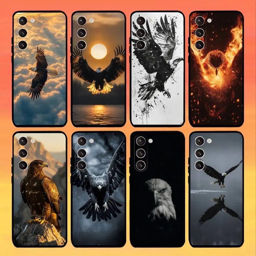 

Eagle Cool Animal Phone Case For Samsung Galaxy A73,A72,A71,A70,A53,A52,A51,Others Soft Black Cover