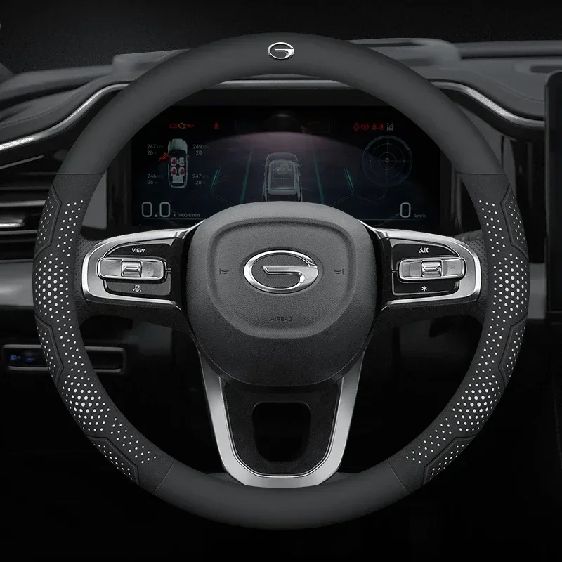 

Suede Leather Car Steering Wheel Cover for Trumpchi GA3 GA4 GA6 GA8 GS3 GS4 GS5 GS7 GS8 ES9 E8 E9 PHEV M6 M8 Car Accessories
