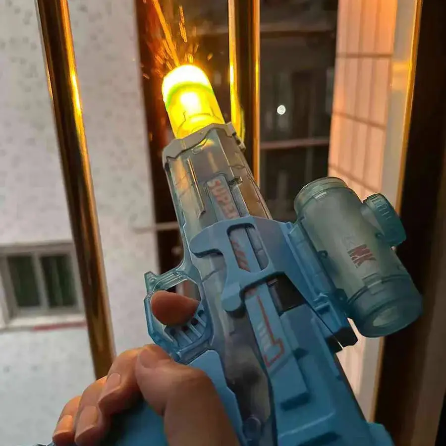 Blinklicht-Wasserpistole, neue elektrische kontinuierliche Brennbecken-Wasserpistole, Pistole, Sommer-Wasserbekämpfe im Freien für Erwachsene und Kinder