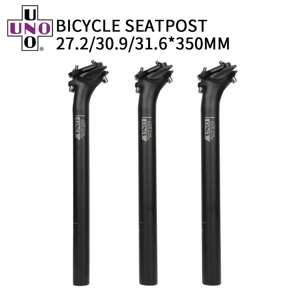 UNO Bike Seat Post 3D Forged One-Piece Bicycle Seatpost 27.2/30.9/31.6*350mm mtb Bike Seat Tube Ultralight Seat Pole Cycle