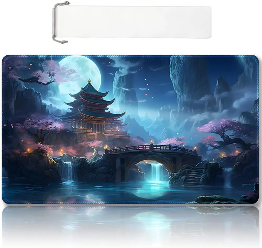 

Premium Stitched MTG Playmat with Zones and Non-Slip Rubber Backing - TCG Play Mat for MTG and Other Card Games(DKT (117),No Zon