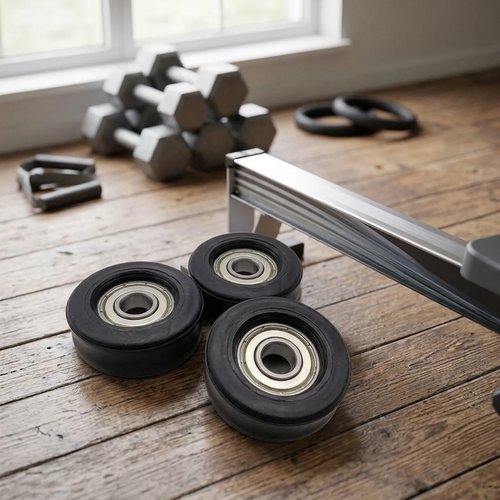 35.5mm Rowing Machine Wheels Compatible Gym Equipment Wheels Compatible With Multiple Equipment For Easy Installation