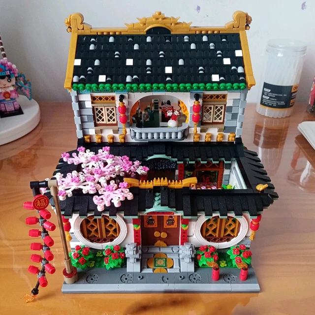 Loz 1034 Architecture Spring Festival Villa House Family Yard Garden Model  Mini Blocks Bricks Building Toy For Children No Box - Blocks - AliExpress