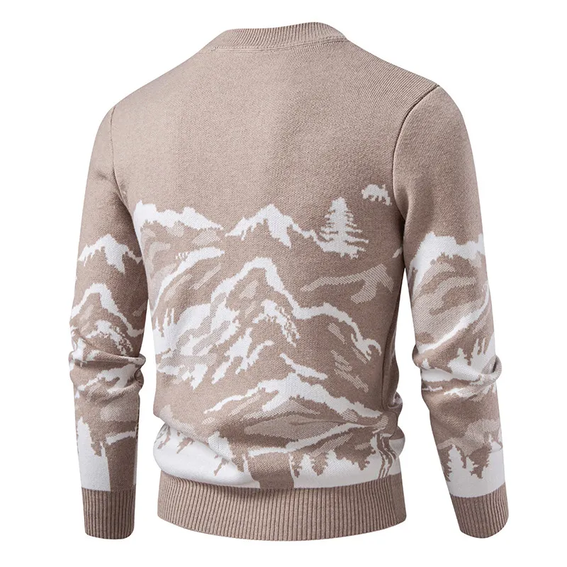 

Vm Color Blo Long Sve Slim Fit f High Ne Мужской вязаный свитер Зимний мотоциклетный рыцарь Sle Faionable...