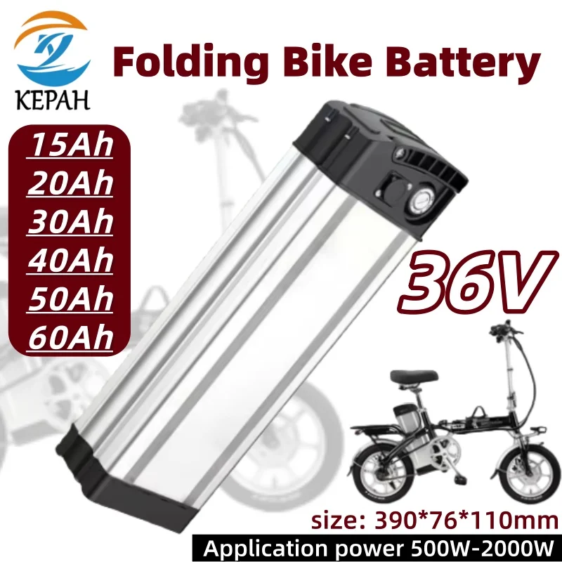 

36V 15-60AH， 18650 high-capacity lithium battery pack, suitable for 500W-2000W Silverfish motors