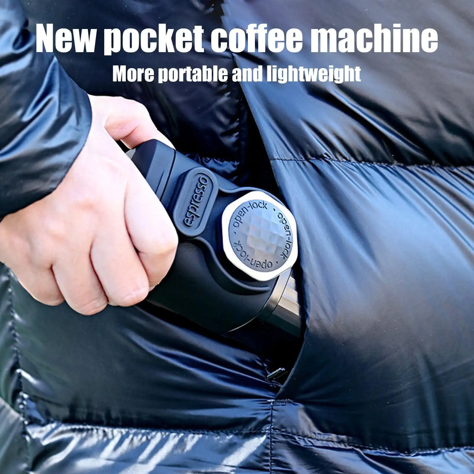 Portable Electric Coffee Maker Small Coffee Maker For Travel Reusable Grinder Hand-Pressed Serve Machine For Kitchen Camping Car