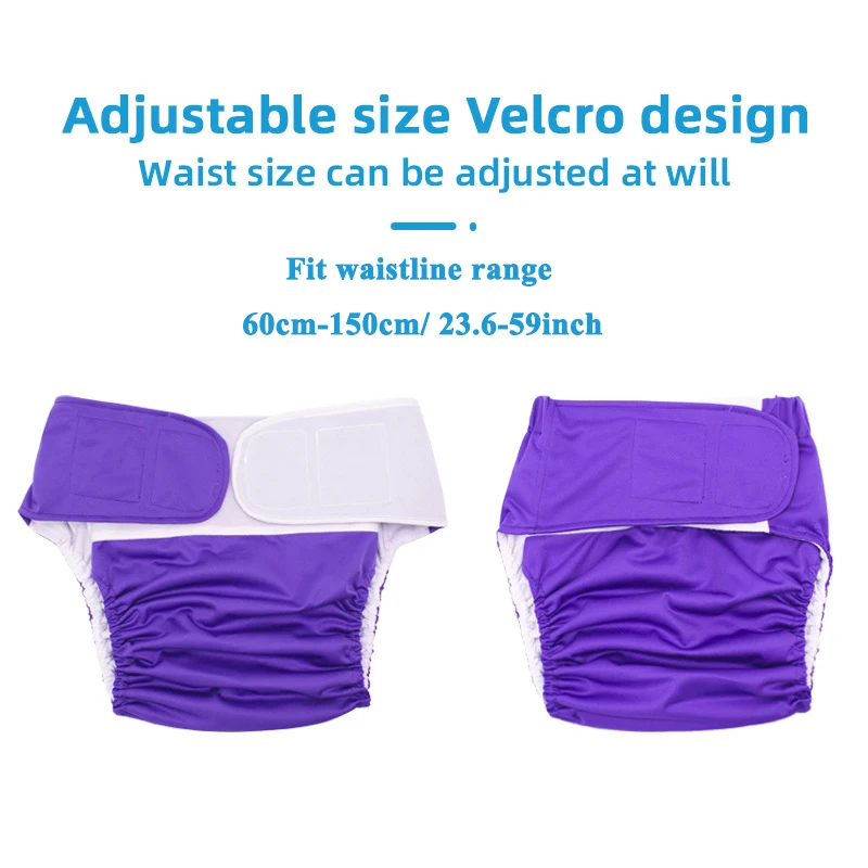 Size Adjustable Eldly Large Big Nappy For Men Women Disability Adult Cloth Diapers Waterproof Reusable Hygiene Incontinent Pants