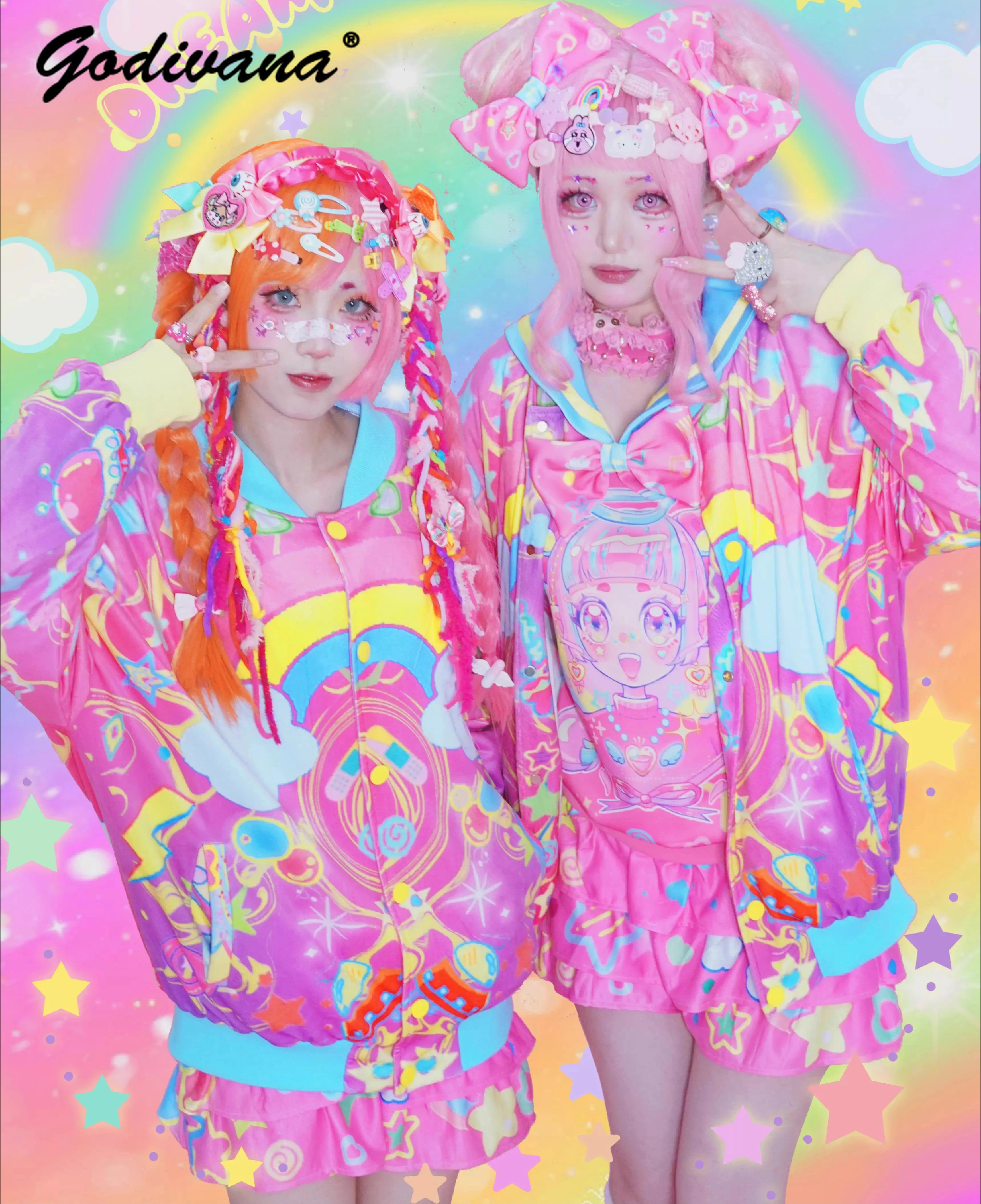 

Harajuku осенне-зимняя женская милая радужная замшевая куртка, модная бейсбольная куртка Y2k для девочек, пальто