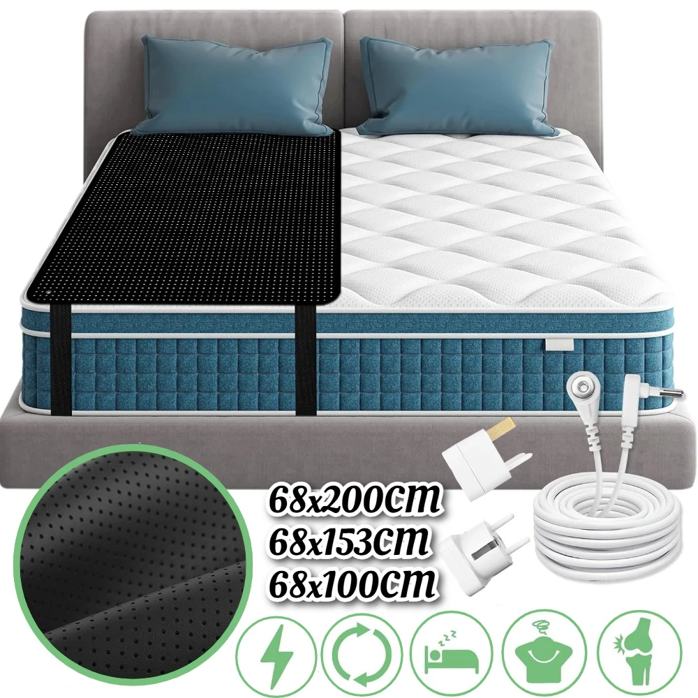 حصيرة التأريض للسرير تحسين النوم استرخاء العضلات وسادة التأريض للأقدام الحصير للمكتب وسادة التأريض الأرضي مع الحبل