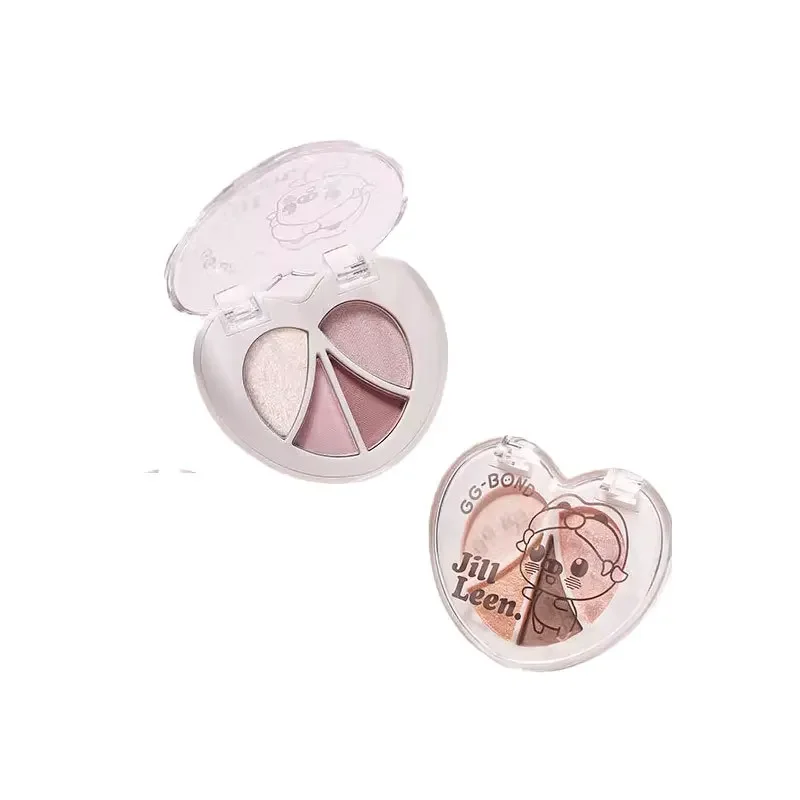 JILL LEEN & Pig Man co-branded 4-color eye shadow highlighter disc earth color shadow brightening flash eye shadow makeup