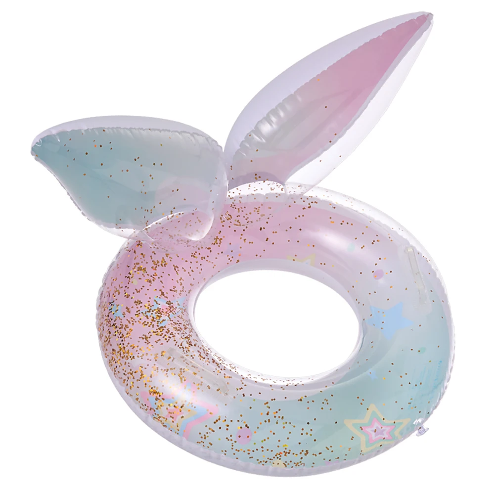 Summer Mermaid Tail Confetti Sequin Swimming Ring Pool Floaties Swim Tubes Rings Beach Swimming Party Toys for Kids and Adults