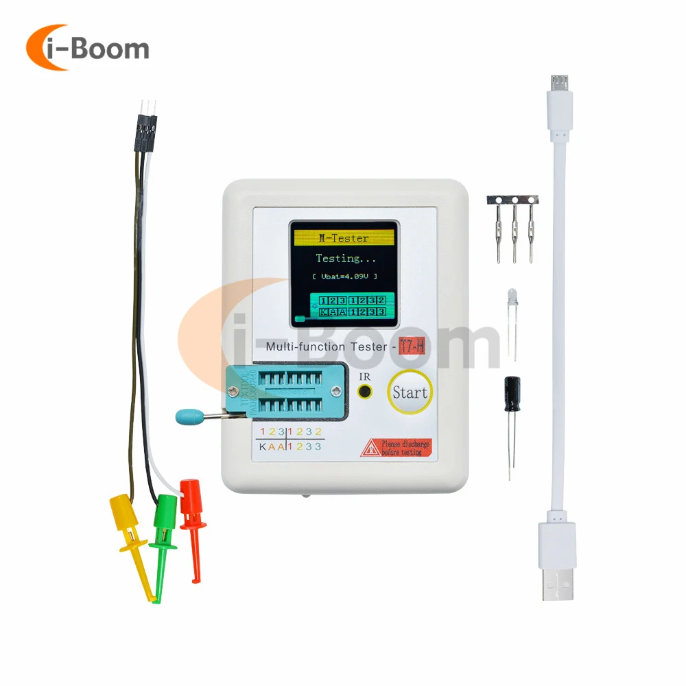 Imagem -03 - Tft Lcd Multímetro Transistor Tester Diodo Triode Capacitor Resistor Teste Medidor Mosfet Npn Pnp Triac Mos Lcr-tc1