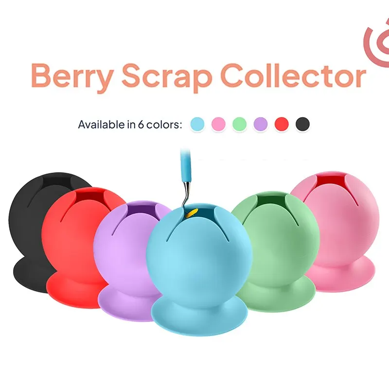 Recolector de chatarra de vinilo de 2 piezas, succionada silicona suave, artesanías coloridas, soporte para artículos pequeños, caja de almacenamiento, suministros duraderos para el hogar