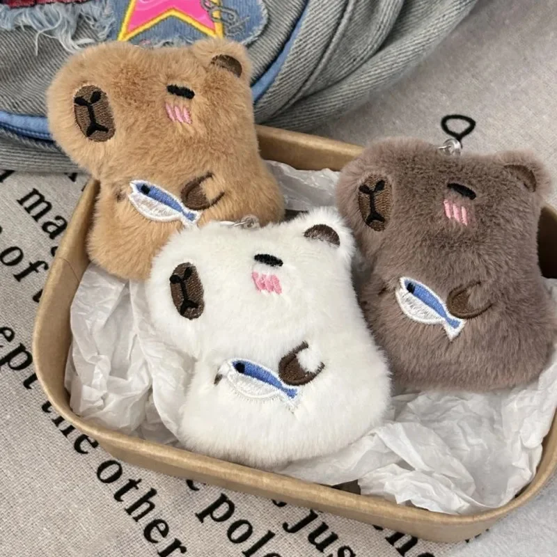 

Capybara Dolphin Plush Doll Pendant Student Backpack Pendant 3 Set Cartoon Anime Cute Couple Cartoon Keychain Pendant Gift New