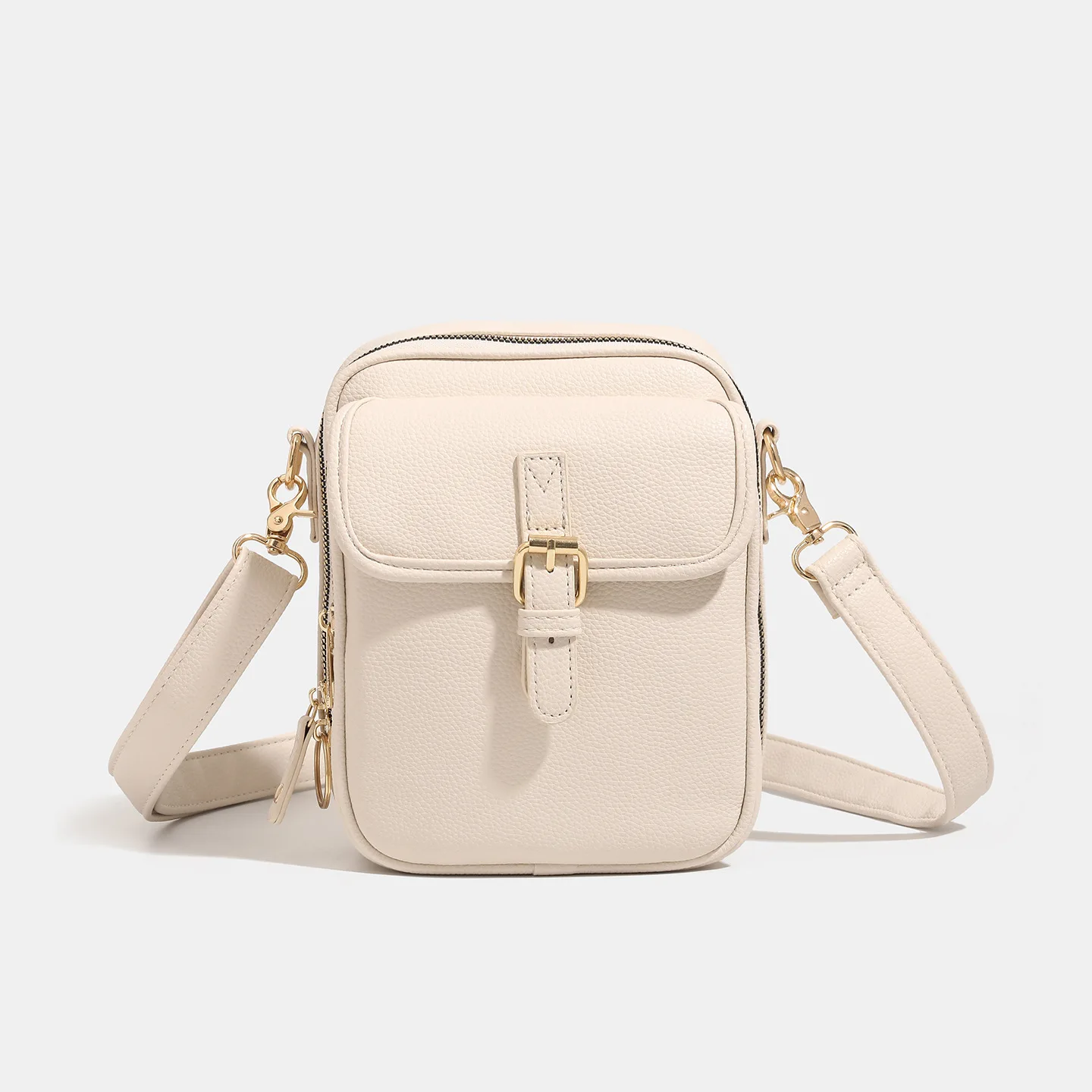 

Leather Crossbody Shoulder Women Handbag Versatile Anti-Theft Zipper Bags Mini Walle Purse Messengers Adjustable Strap Commuter