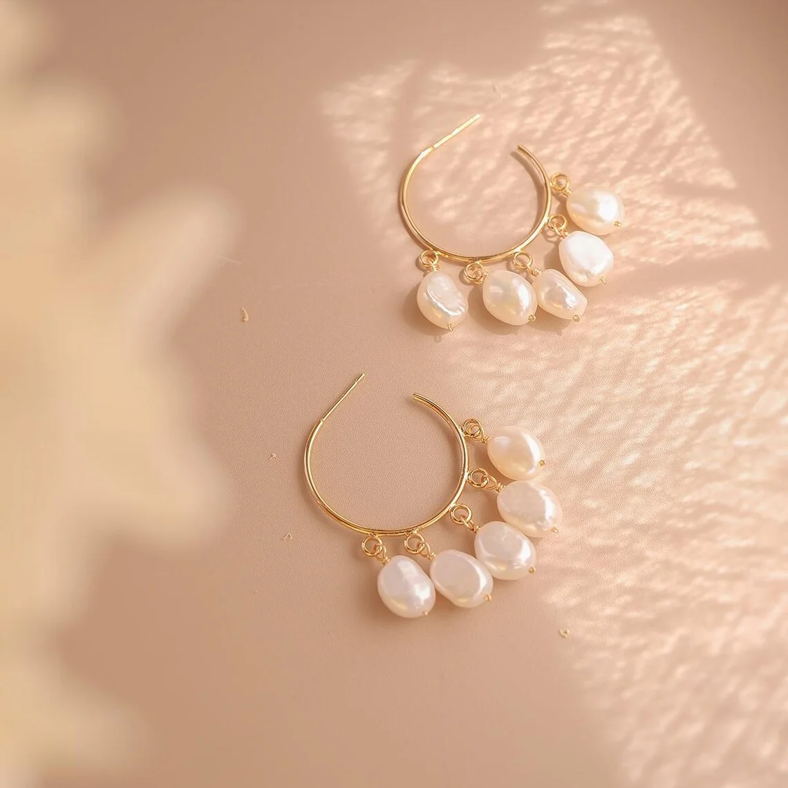 

YWYC 2025 New Arrivals 6-7mm Baroque Freshwater Pearl Earrings for Women Fashion Gold Color Hoop Earrings Jewelry Gift