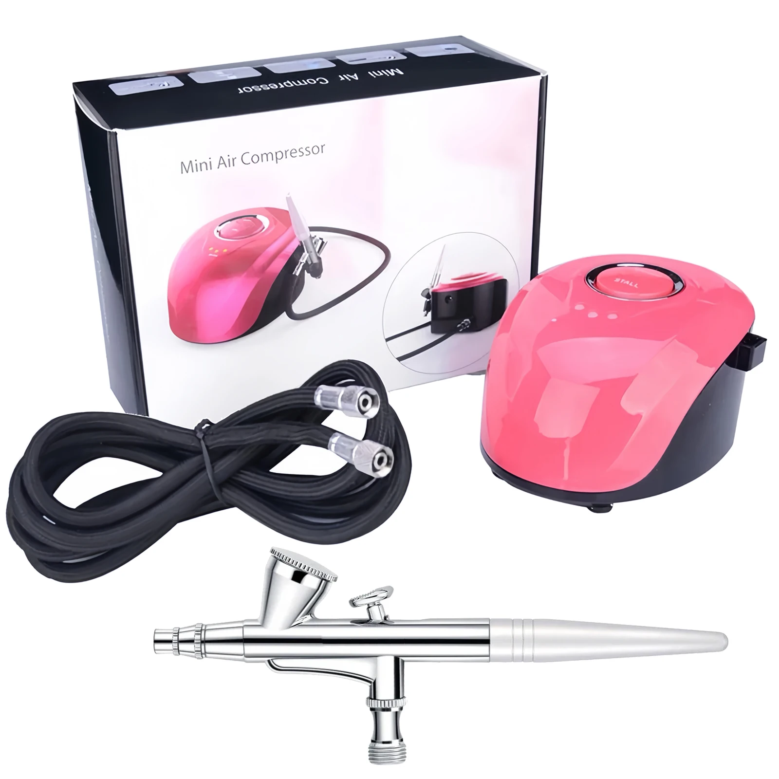 

Joystar Skin Moisturising Care Airbrush Compressor with Makeup Airbrush Kit 0.4mm Spray Gun For Nail Model Painting