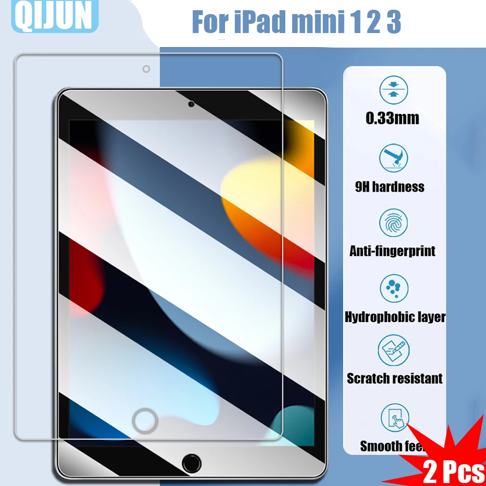 

Tablet Tempered glass film For iPad mini 1 2 3 th 7.9" Explosion proof and scratch resistant waterpro 2 Pcs A1432 A1489 A1599