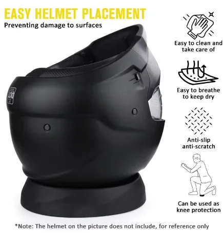 Motorcycle Helmet Support Pad, Universal Helmet Storage Holder, Anti-Slip Helmet Stand Cushion for Full Face Half Helmet