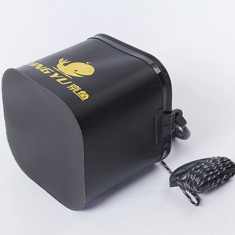 خفيفة الوزن سعة كبيرة الصيد للطي دلو المحمولة الصغيرة مربع الصيد دلو الماء في الهواء الطلق الترفيه الأسماك والعتاد الإمدادات