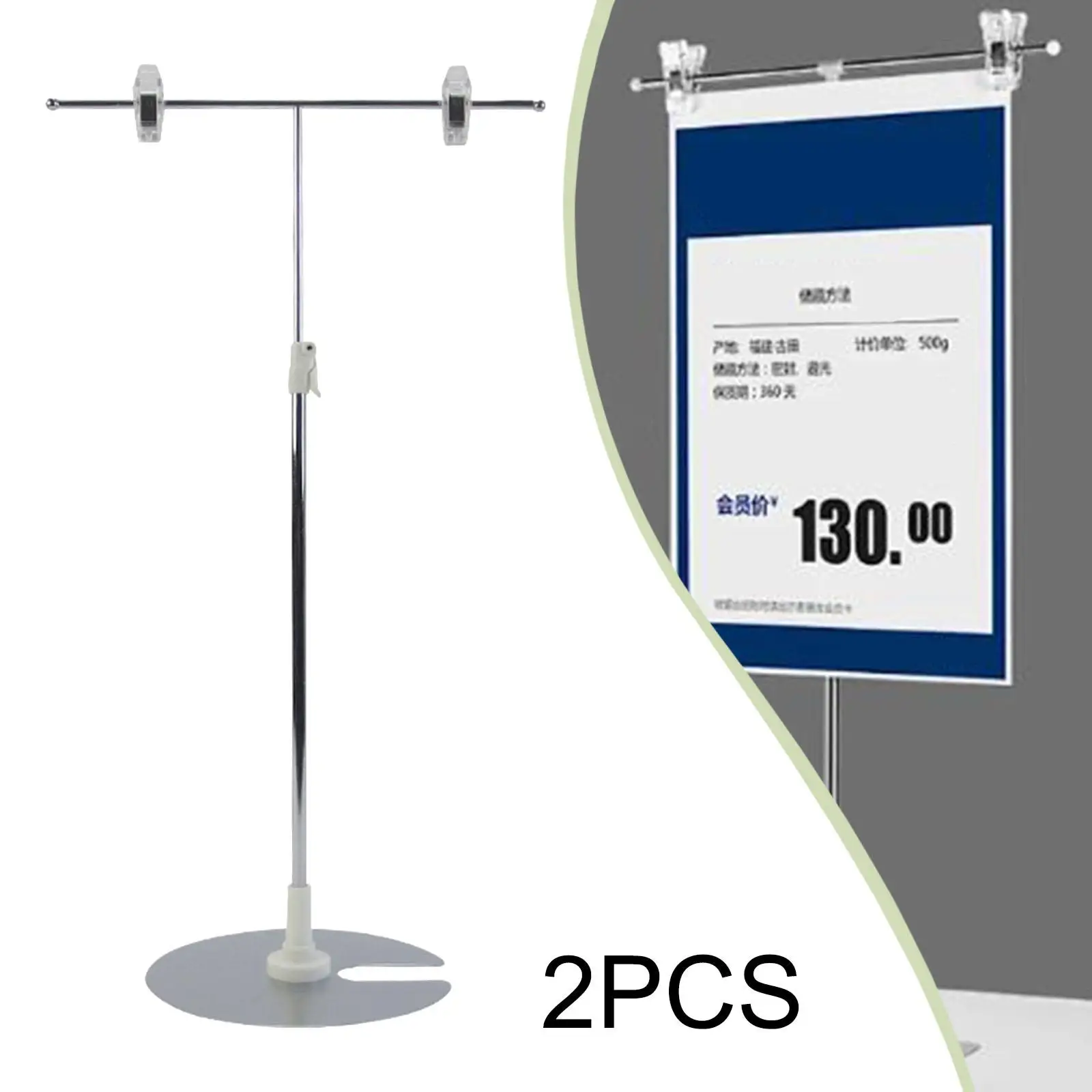 

2Pcs Poster Stand Tabletop Sturdy Banner Stand for Store Counter Show Office