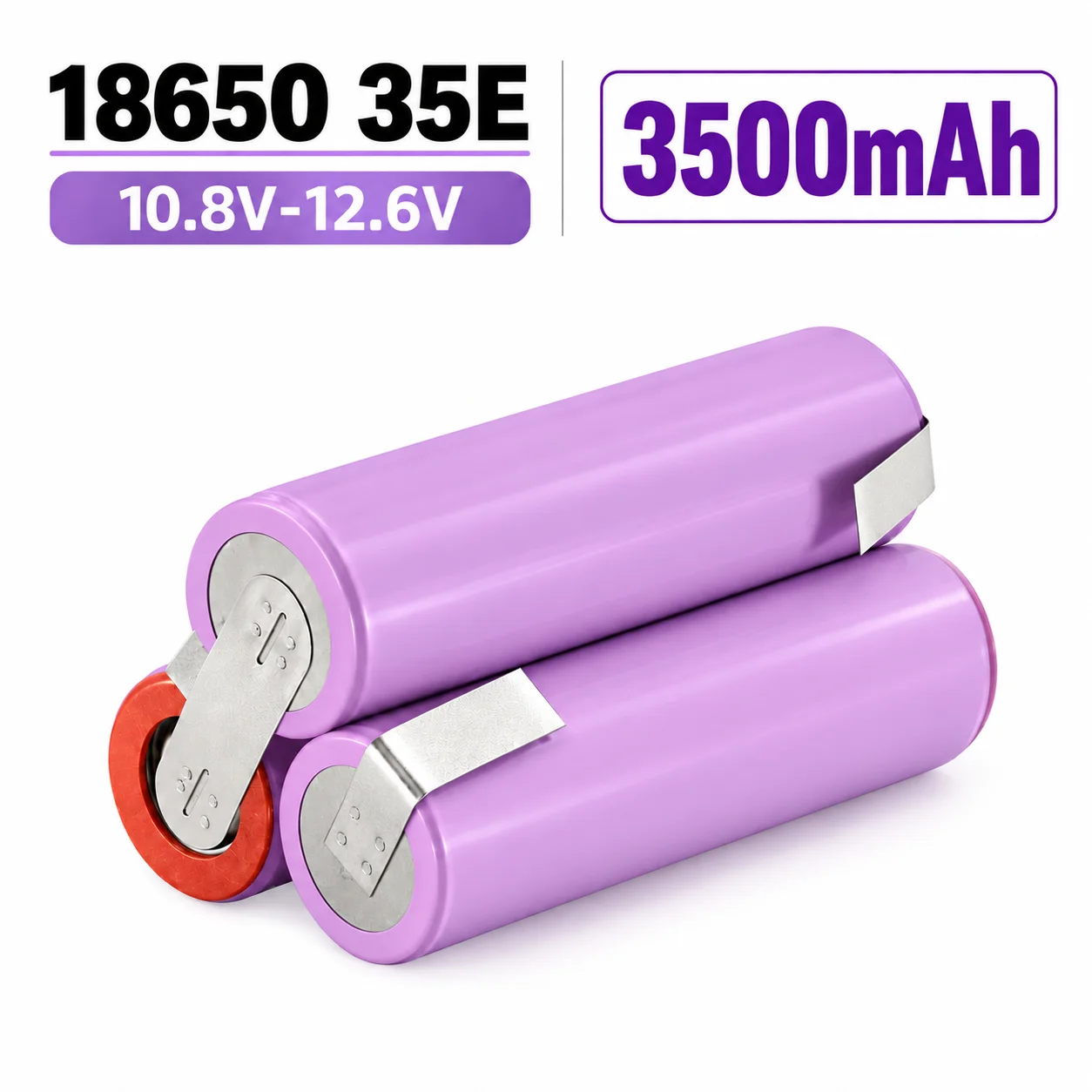 18650 35E 3500mAh Rechargeable Li-ion Battery Pack 12V 14.4V 18V 21V 25.2V 3S1P 4S1P 5S1P 6S1P for Cordless Drill Battery DIY