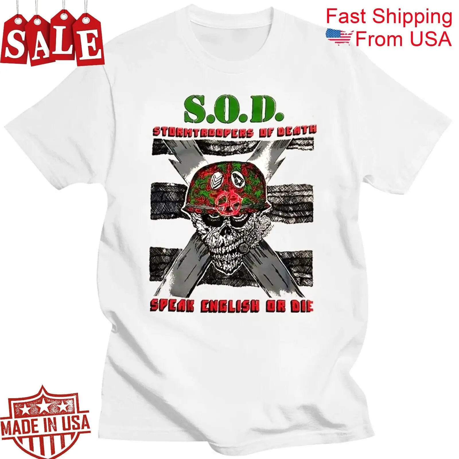 Stormtroopers Of Death speak english Cotton Unisex All Size Shirt PP886