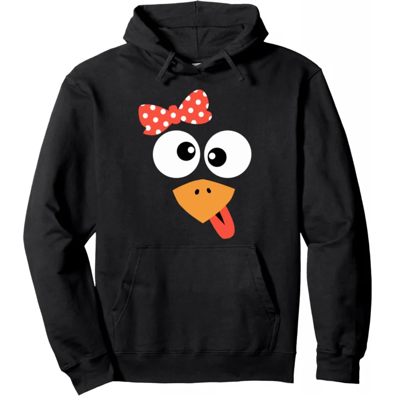 

Funny Silly Turkey Face Happy Turkey Day Thanksgiving Pullover Hoodie