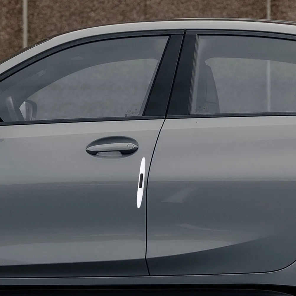 

4Pcs Car Door Protector Anti Scratch Silica Gel Edge Guards White 2Strips Bumper Static Free Flexible Long Lasting