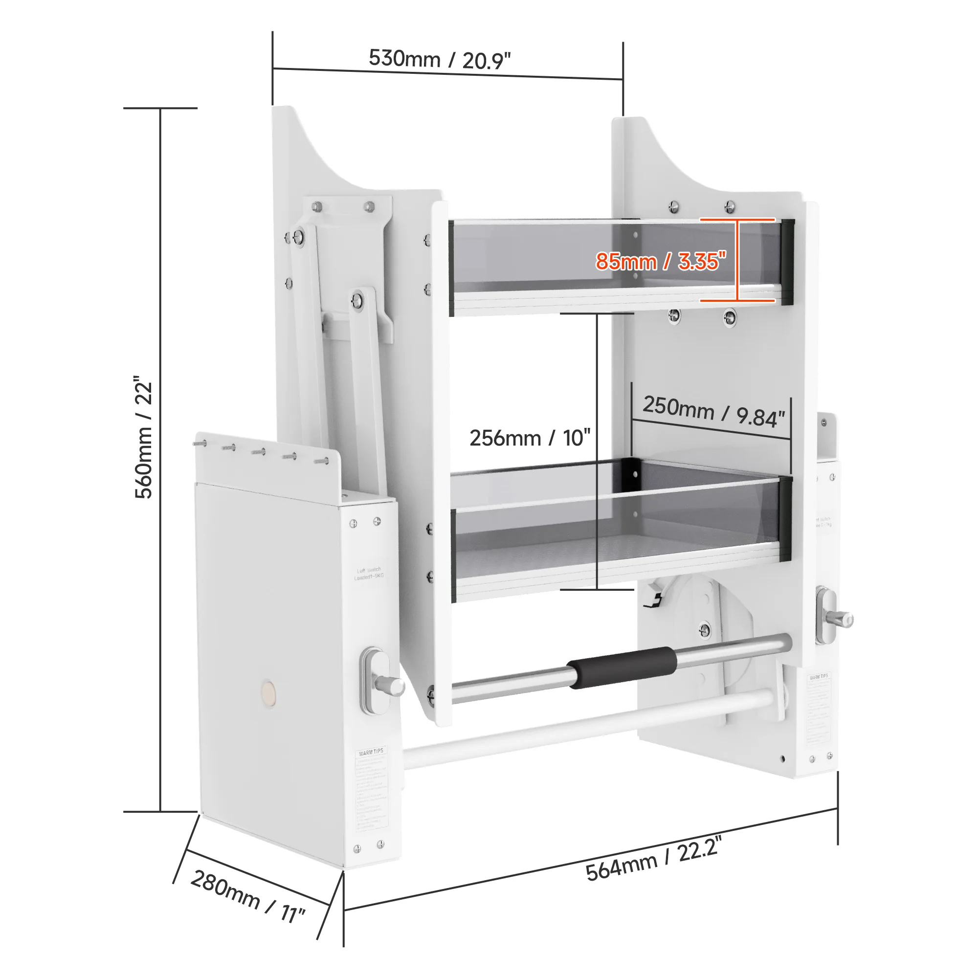 رف منسدل من الفولاذ المقاوم للصدأ الحديث منظم سلة رفع زجاجي أوتوماتيكي لخزائن المطبخ ومصعد السلة #6
