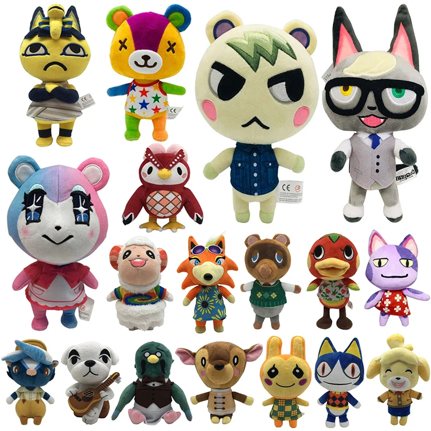 High Quality 20-25cm Anima Crossing Plush Stuffed Anima Figures KK Tom Judy Isabelle Plush Cute Wolf Anime Plush Kids Party Gift