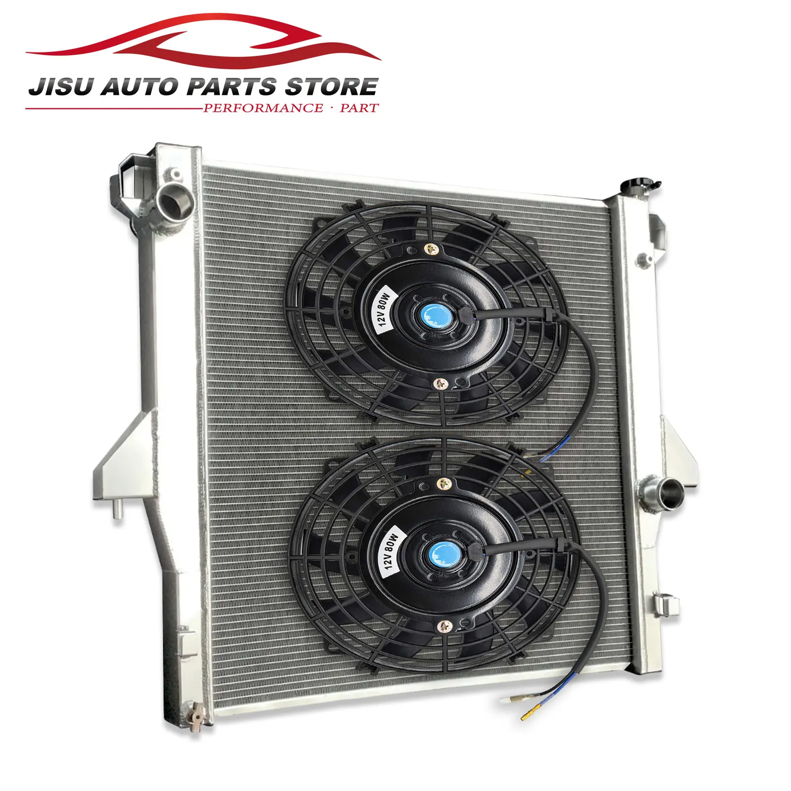 

Aluminum radiator + Fans for 2003-2009 Dodge Chassis Cab Ram 2500 3500 4500 5500 L6 5.9L 6.7L Manual MT