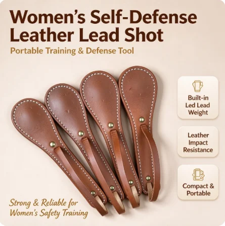 Compact Leather Slap Jack with Internal Lead Block for Women Self Defense and Gym Training