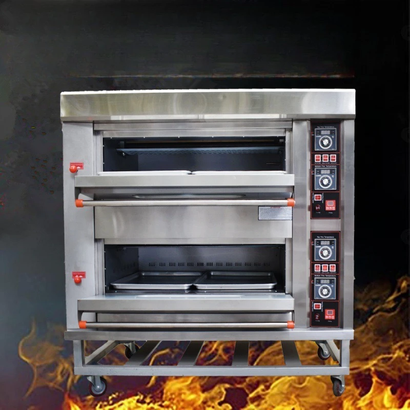 

Electric oven, commercial two-story four-plate large capacity, gas oven