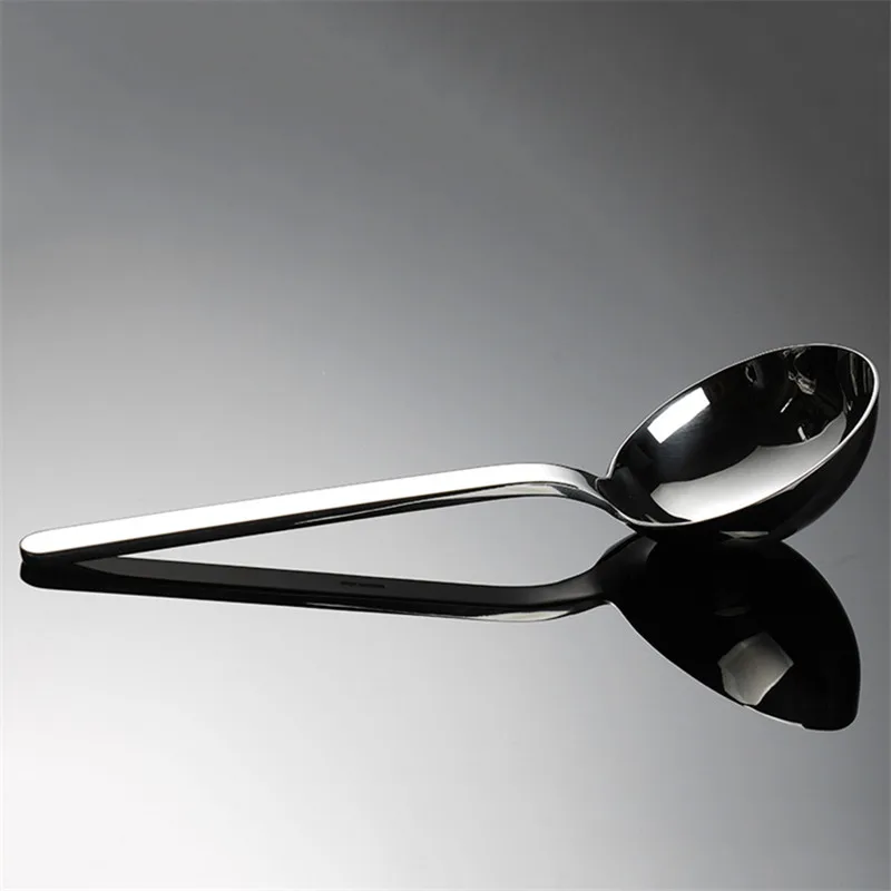 Heavy Korea 304 Stainless Steel Soup Spoon Large Round Head Rice Spoon Mala Soup Sauce Mixing Spoons Gifts Kitchen Dinnerware image 6