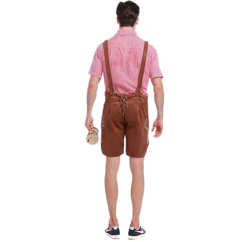 Halloween Deutschland Herren Oktoberfest Bierkostüm Bayerisches Traditionelles Festival Deluxe Cosplay Karneval Party Lederhosen Shorts – Detail 12