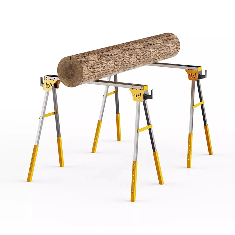 Foldable Woodworking Workbench 500-Pound Capacity Metal Saw Stand Portable Foldable Sawing Workbench NH-SH001-1/2/3