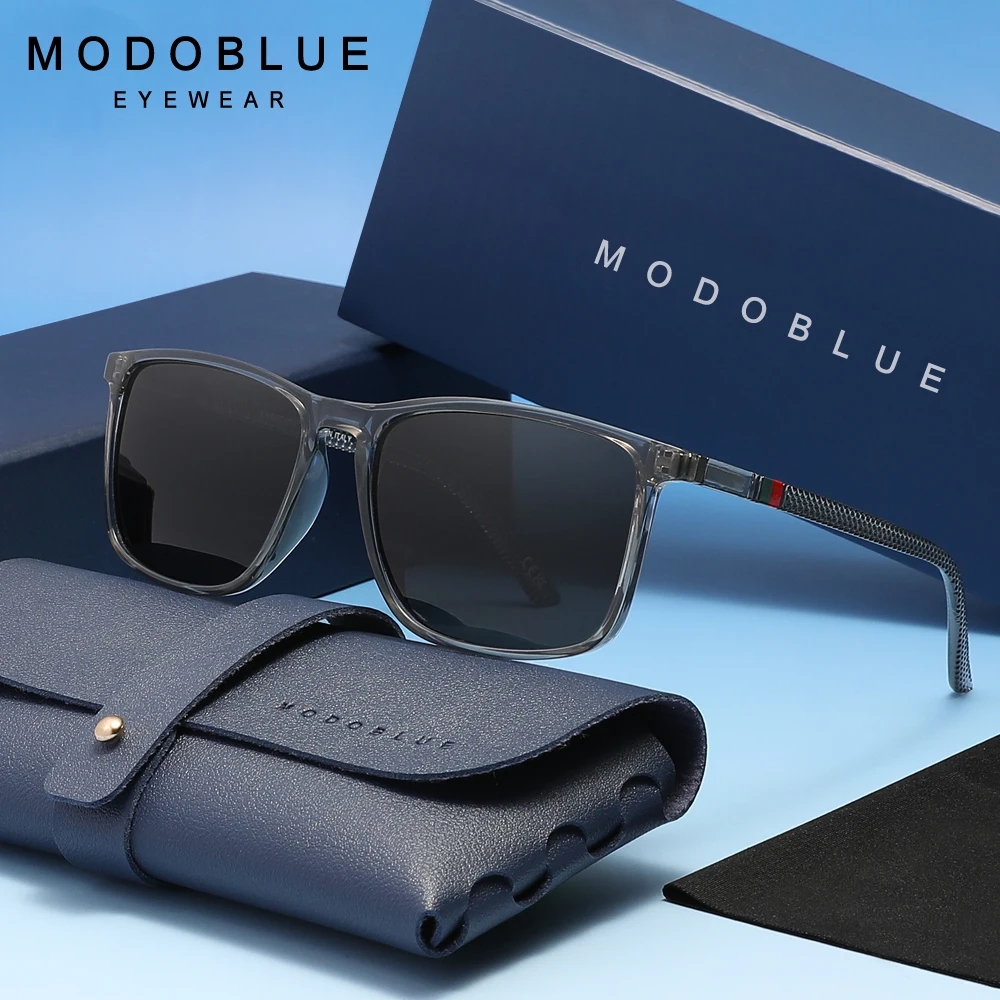 

MODOBLUE Men Women Casual TR90 Sunglasses Classic Polarized ltralight Rectangle Eyewear UV400 Minimalist Male Female