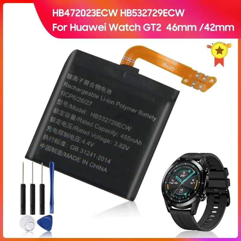 

Replacement Battery HB532729ECW HB472023ECW For Huawei Watch GT2 GT 2 46MM 42MM New High Quality Batteries With Tool