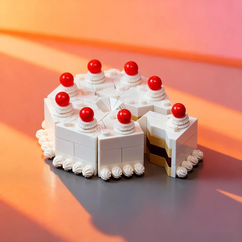 

376pcs MOC Cake Sculpturesed Model Building blocks Architecture Assemble DIY creative Education Brick Christmas gifts toy Kids