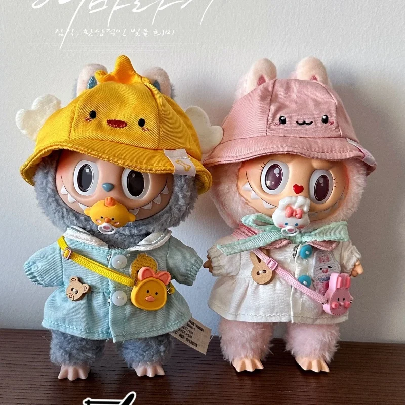 10/20/40cm Baby Clothes Labubu Mokoko Cloth Cotton Doll Attribute Free Kindergarten Set Clothes Cute Cloth No Doll Only Cloth