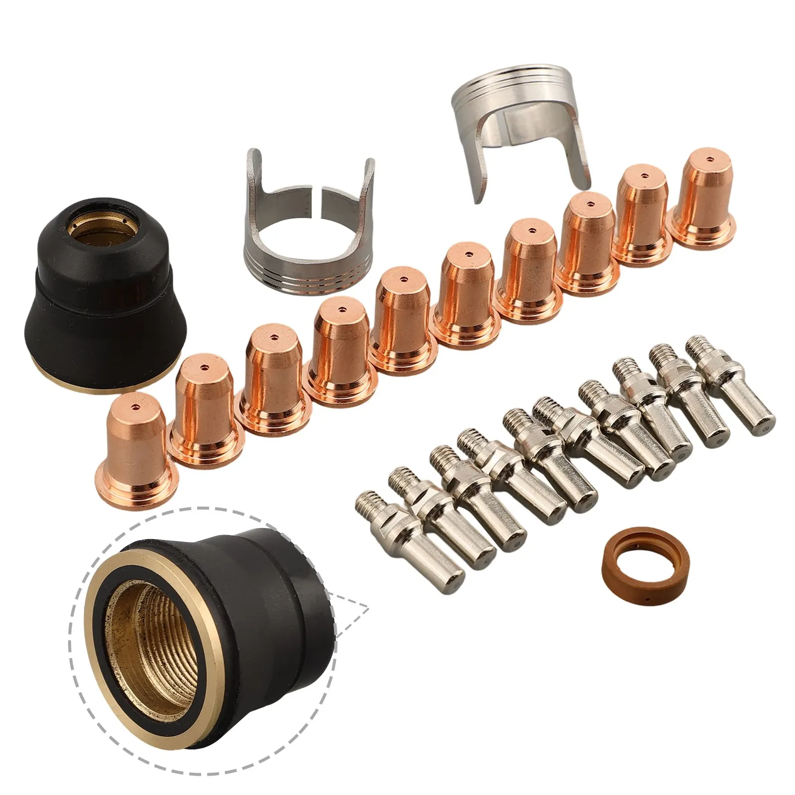 24pcs for plasma for torch Electrode Nozzle Kit For Harbor for freight 62204 for plasma Cutter for torch High-quality Electrode