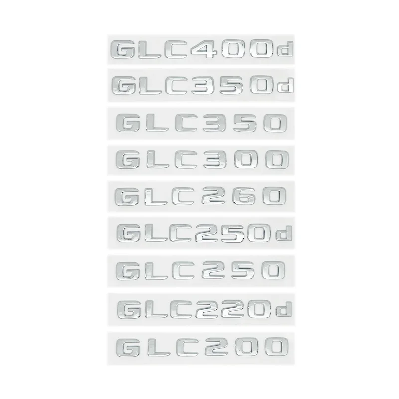سيارة الذيل الخلفي الجذع شارة شعار ملصقات الحروف لمرسيدس بنز GLC X253 GLC260 GLC220d GLC350 GLC200 4MATIC GLC250d GLC400