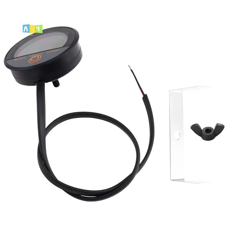 A04E-Round Digital Display Voltmeter LED Digital Voltmeter Panel Volt Meter Monitor Gauge Display Car Accessories Waterproof