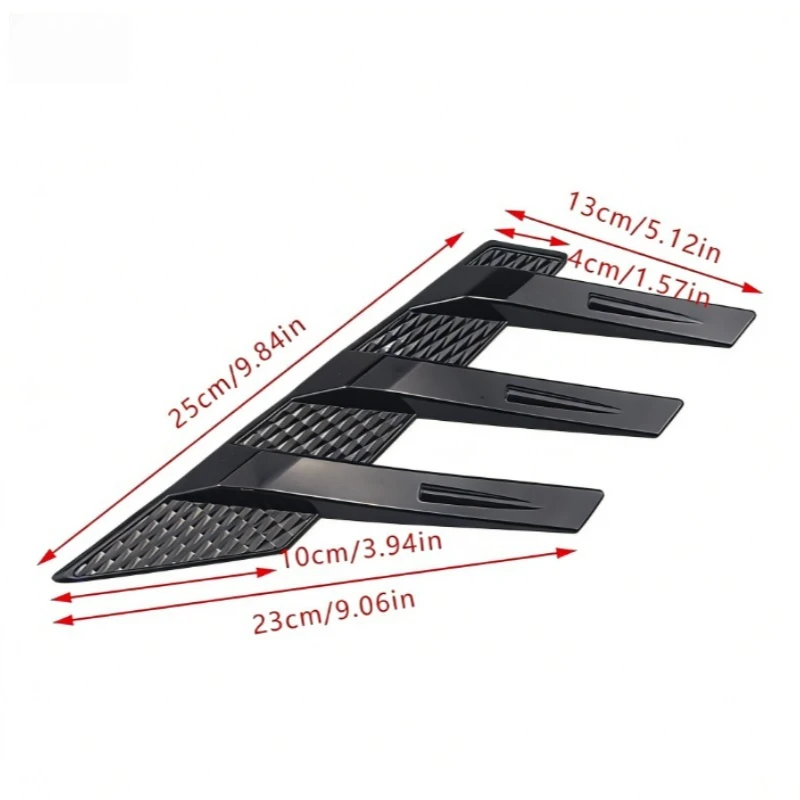 Universal Car Rear Windshield Side Spoiler Rear Wing Trim Side Vents Decoration General Window Louvers Exterior Decorative view 4