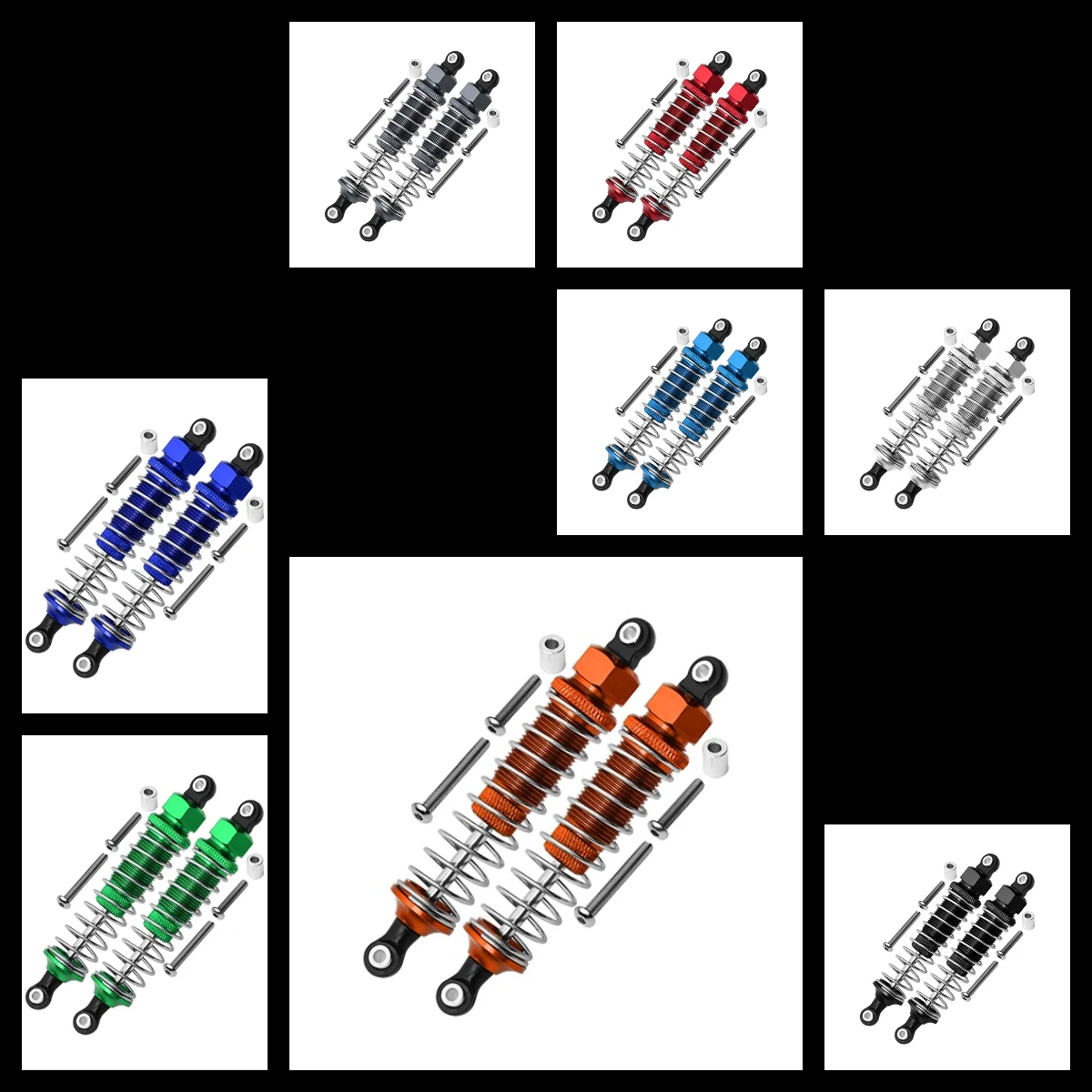 

GPM Aluminium Rear Adjustable Plastic Ball Top 90mm Damper For TAMIYA DT-03